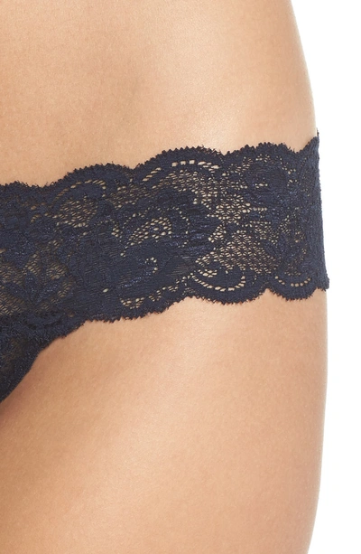 Shop Cosabella 'never Say Never Cutie' Thong In Nocturnal Blue