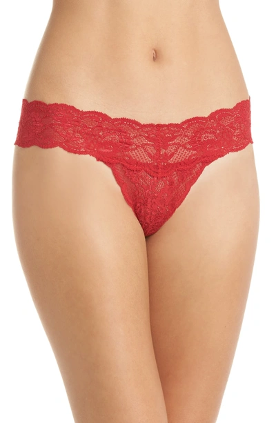 Shop Cosabella 'never Say Never Cutie' Thong In Mystic Red
