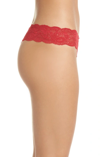 Shop Cosabella 'never Say Never Cutie' Thong In Mystic Red