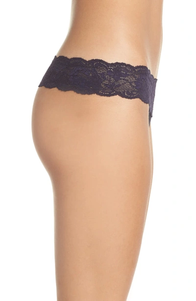 Shop Cosabella 'never Say Never Cutie' Thong In Raven