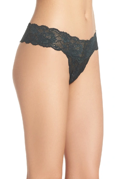 Shop Cosabella 'never Say Never Cutie' Thong In Darkest Spruce
