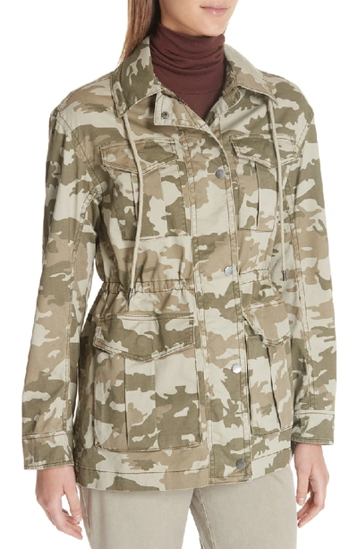 Shop Atm Anthony Thomas Melillo Camo Stretch Cotton Field Jacket In Army Camo