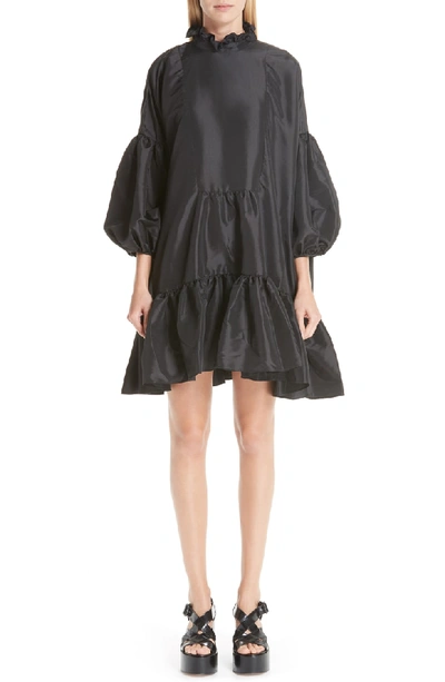 Shop Cecilie Bahnsen Belle Faille Dress In Black