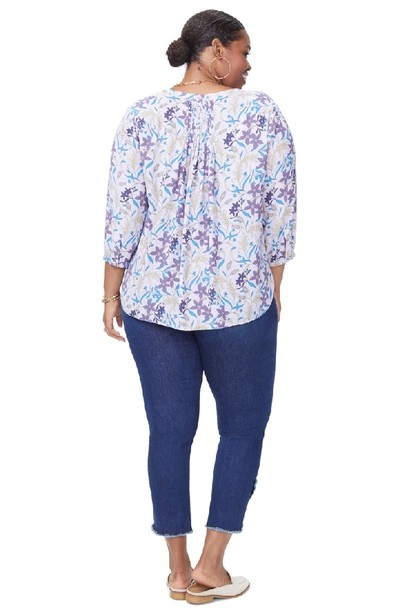 Shop Nydj Blouse In Shrinking Violets Wild Lilac