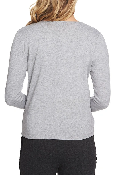 Shop 1.state Wrap Front Knit Top In Light Heather Grey