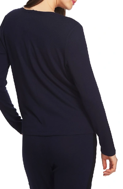 Shop 1.state Wrap Front Knit Top In Blue Night