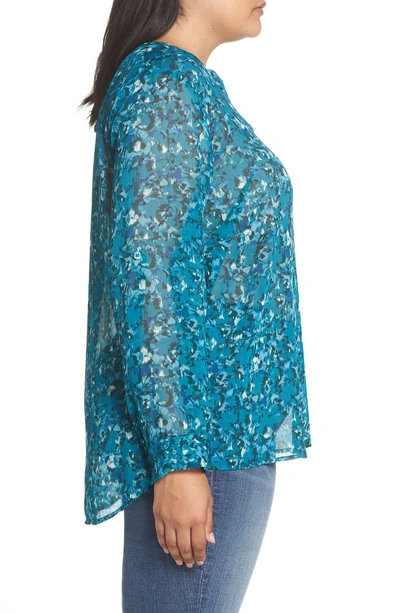 Shop Kut From The Kloth Jasmine Roll Sleeve Top In Teal