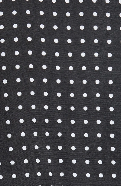 Shop Equipment Polka Dot Plunge Silk Blouse In True Black/ Bright White