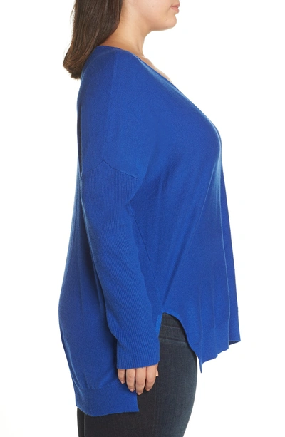 Shop Glamorous Split Side Sweater In Blue