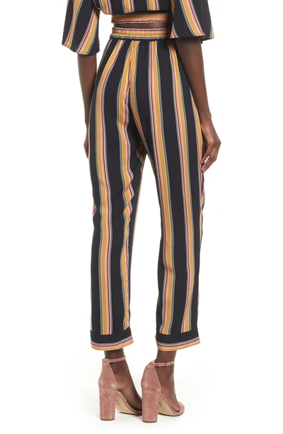 Shop Band Of Gypsies Lauren Stripe Pants In Black/ Gold