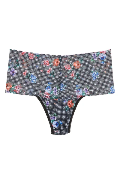 Shop Hanky Panky Checkered Past Retro Thong In Multi