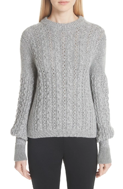 Shop Moncler Alpaca Blend Sweater In Silver