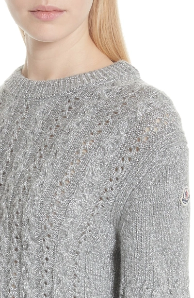 Shop Moncler Alpaca Blend Sweater In Silver