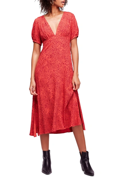 Shop Free People Looking For Love Midi Dress In Red