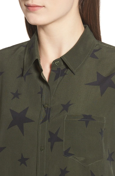 Shop Rails Kate Print Shirt In Sage With Black Stars