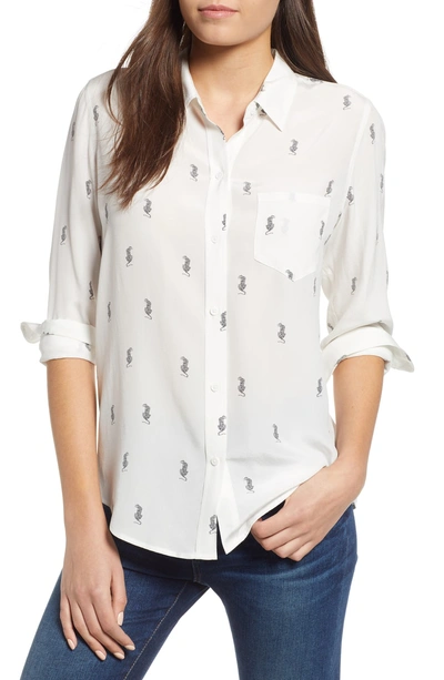 Shop Rails Kate Print Shirt In Mini White Tigers