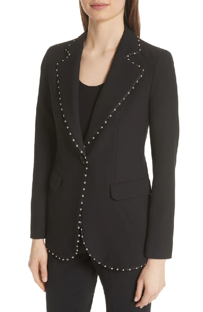 Shop Emporio Armani Studded Jacket In Black