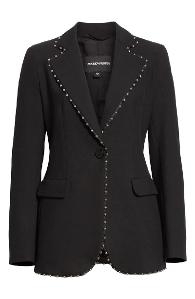 Shop Emporio Armani Studded Jacket In Black