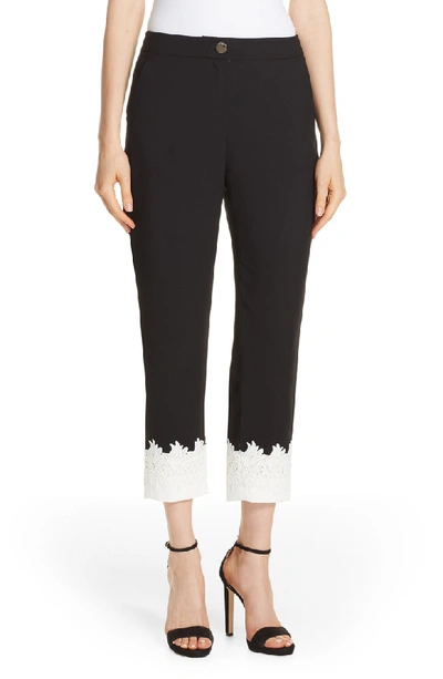 Shop Ted Baker Fancisa Tapered Lace Cuff Pants In Black
