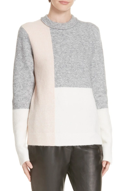 Shop 3.1 Phillip Lim Patchwork Wool & Alpaca Blend Sweater In Antique White