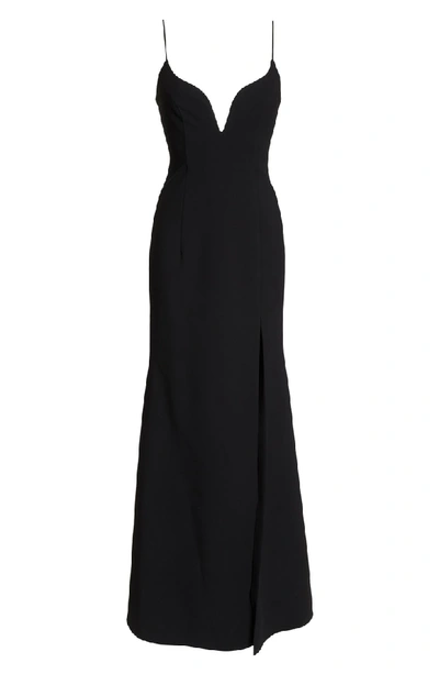 Shop Jill Jill Stuart Plunge Sweetheart Gown In Black