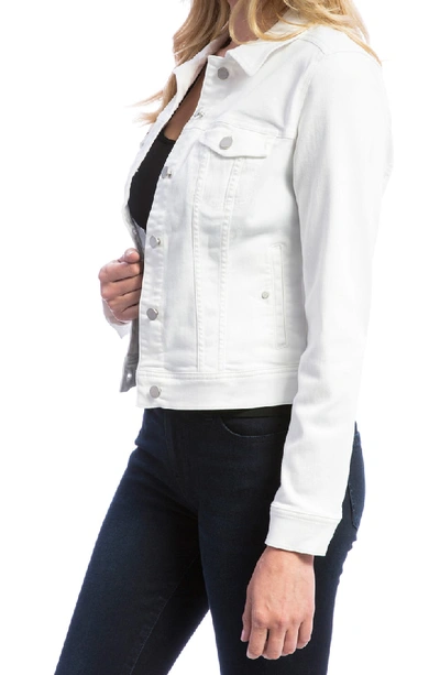 Shop Liverpool Denim Jacket In Bright White