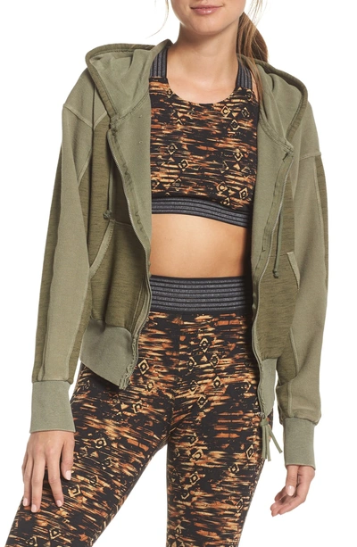 Shop Free People Movement Shadowboxer Hoodie In Army