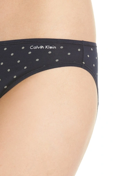 Shop Calvin Klein Form Bikini In Classic Dots/ Shoreline