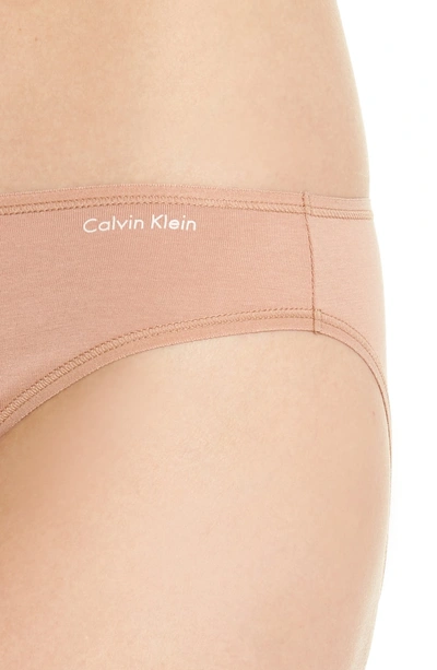 Shop Calvin Klein Form Bikini In Warm Camel