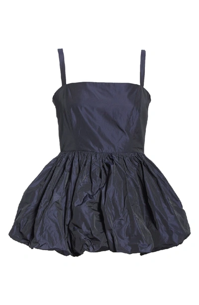 Shop Molly Goddard Imogen Taffeta Top In Navy