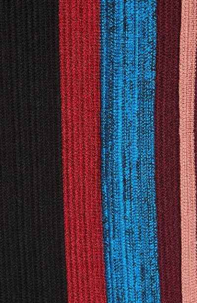 Shop Proenza Schouler Stripe Wool & Silk Blend Ottoman Sweater Tunic In Black Multi
