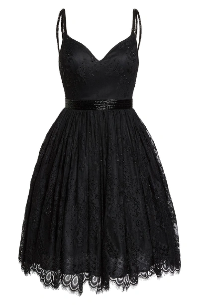 Shop Mac Duggal Lace Fit & Flare Cocktail Dress In Black