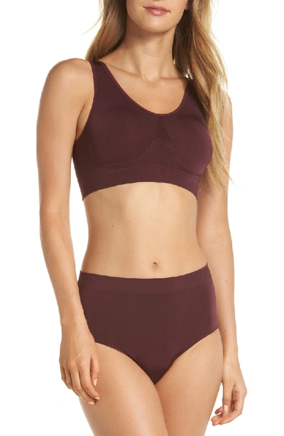 Shop Wacoal B Smooth Seamless Bralette In Wine Tasting