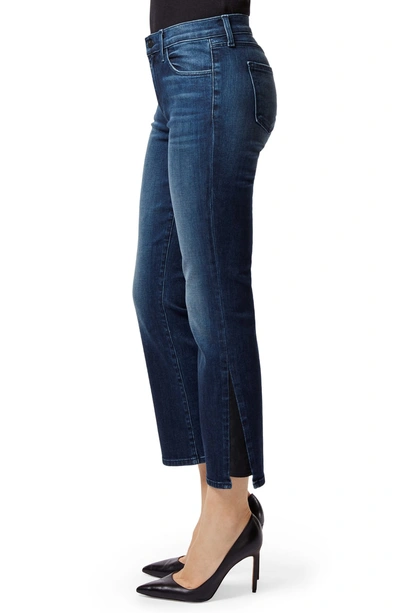 Shop J Brand Selena Crop Bootcut Jeans In Dark Torrent