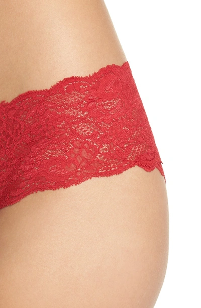 Shop Cosabella 'never Say Never' Hipster Briefs In Mystic Red
