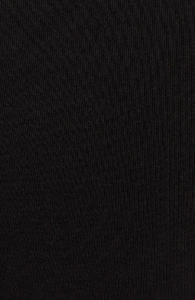 Shop Stateside Turtleneck Stretch Cotton Crop Top In Black