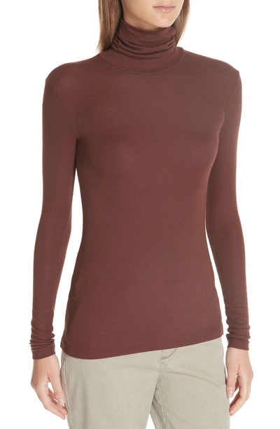 Shop Atm Anthony Thomas Melillo Rib Turtleneck In Wine