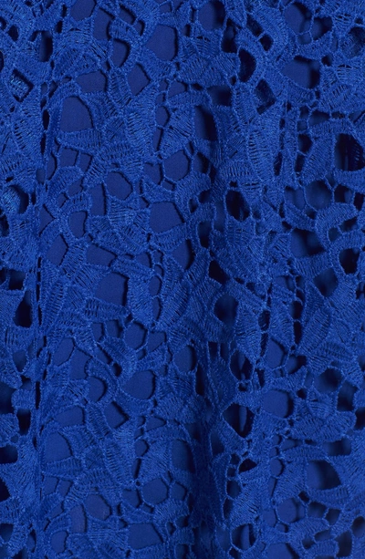 Shop Astr Lace Midi Dress In Cobalt