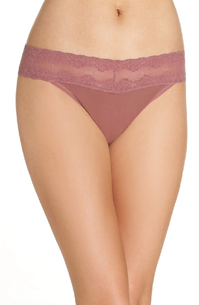 Shop Natori Bliss Perfection Thong In Red Clay