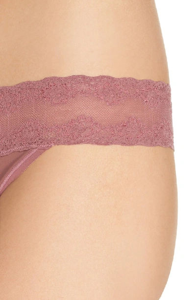 Shop Natori Bliss Perfection Thong In Red Clay