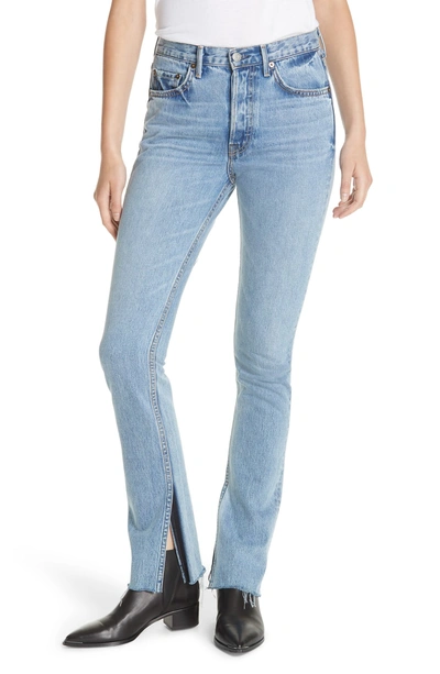 Shop Grlfrnd Addison Split Hem Boot Leg Jeans In Touch The Floor