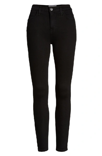 Shop Current Elliott The Stiletto High Waist Ankle Skinny Jeans In Clean Stretch Black