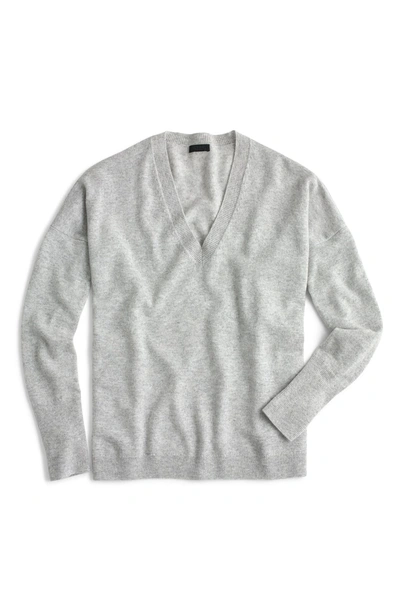 Shop Jcrew V-neck Boyfriend Cashmere Sweater In Heather Dusk