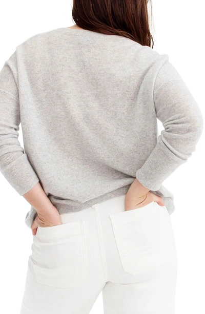 Shop Jcrew V-neck Boyfriend Cashmere Sweater In Heather Dusk