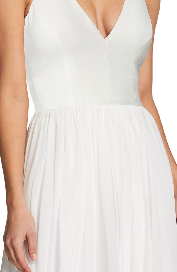 alicia mixed media midi dress