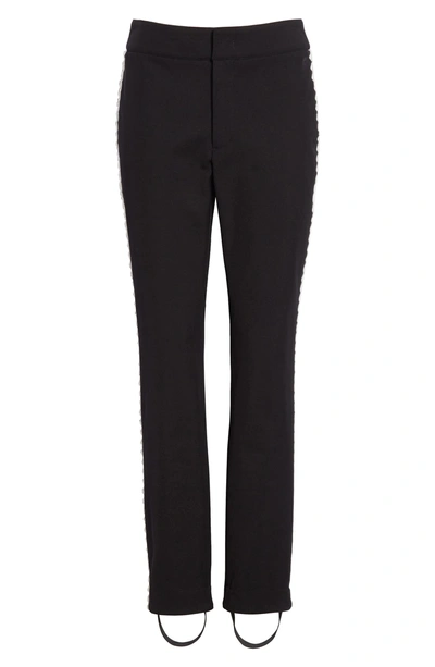 Shop Moncler Embroidered Stirrup Ski Pants In Black