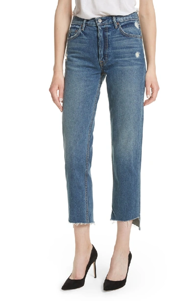 Shop Grlfrnd Helena Rigid High Waist Straight Jeans In Close To You