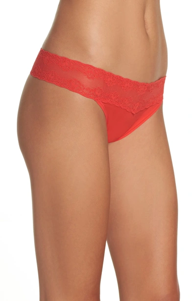 Shop Natori Bliss Perfection Thong In Cherry Red