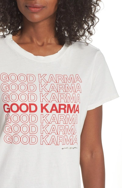 Shop Spiritual Gangster Good Karma Aurora Tee In Stone
