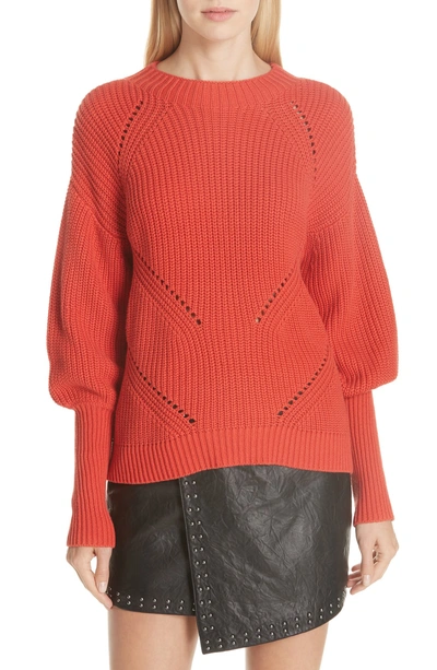 Shop Joie Landyn Blouson Sleeve Sweater In Desert Rose